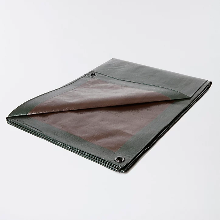 Bâche lourde réversible vert marron 2 x 3 m
