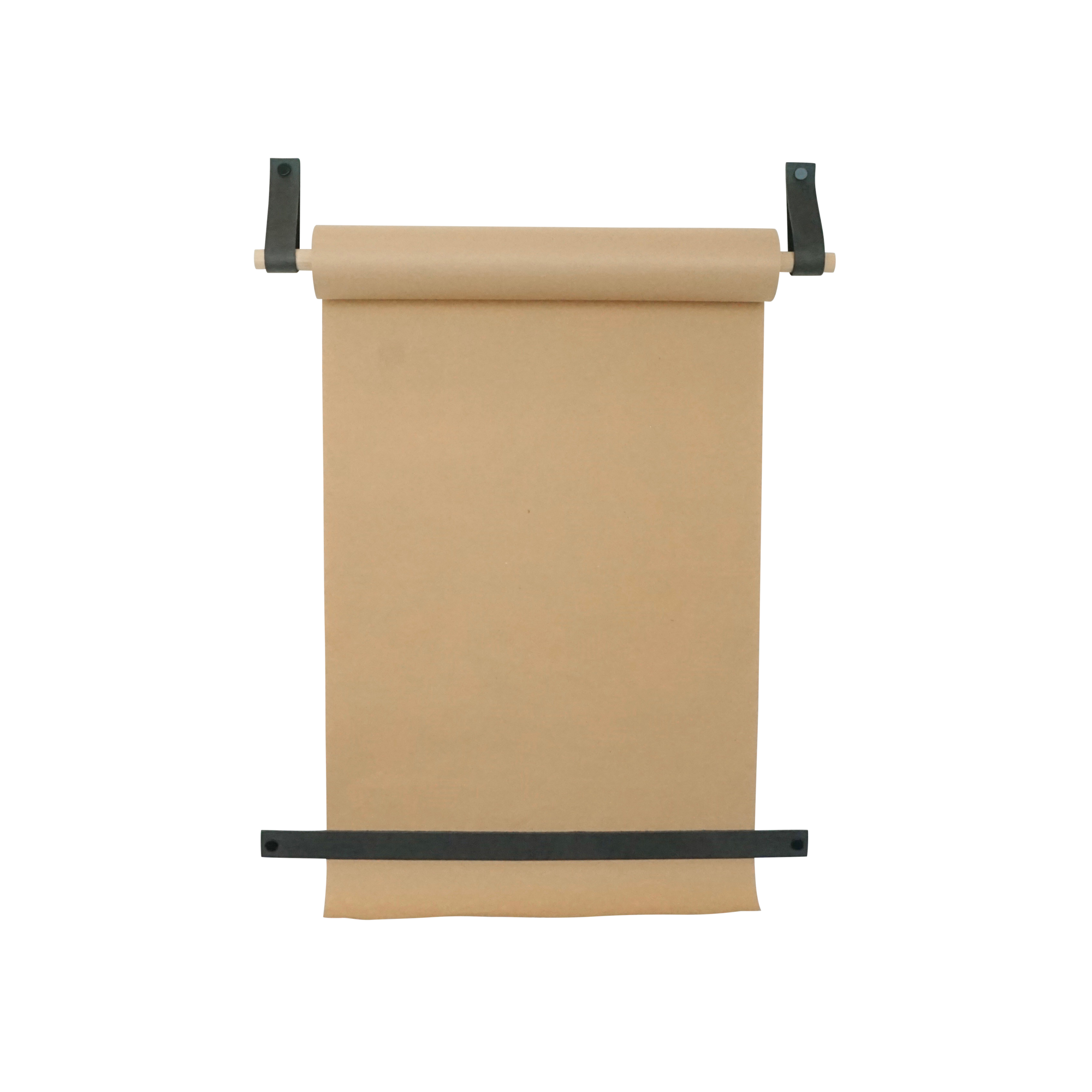 Bruine tekenrol aan 2 leren lussen Tekenrol - Vintage black