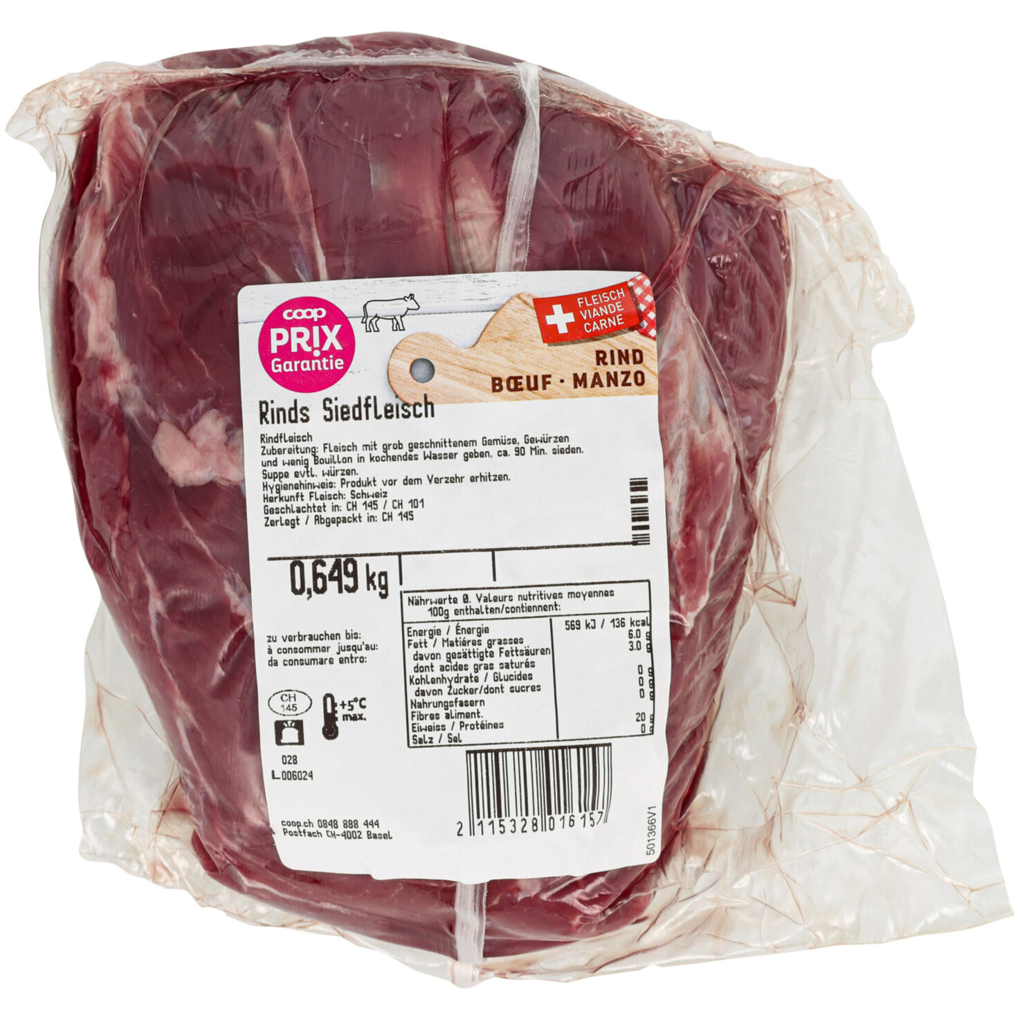 Prix Garantie Rindssiedfleisch mager 600g