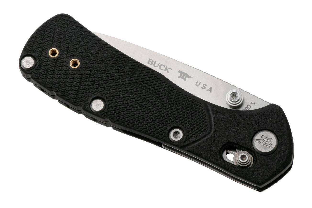 Buck 790 Mini Range Pro 0790BKS1 Satin 154CM, Black FRN, zakmes