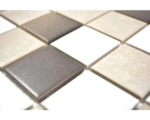 Keramische mozaïek CD 218 vierkant 30,6x30,6 cm mix beige-bruin