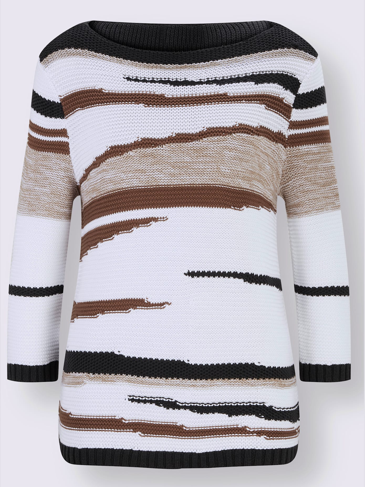 Pull à manches 3/4 50% coton