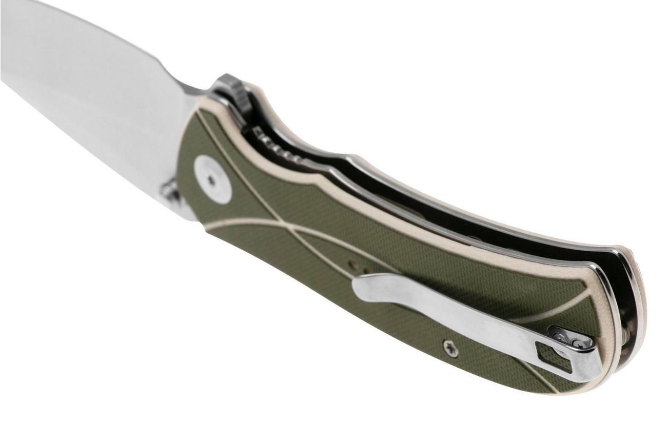 Sencut Hyrax S23097-2 Satin 9Cr18MoV, Green Ivory Line G10 zakmes