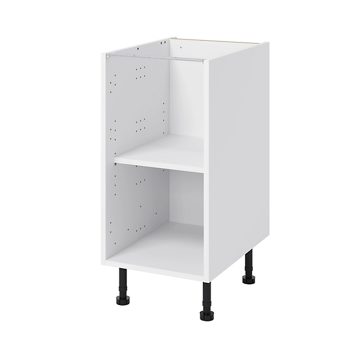 Meuble bas de cuisine avec 1 porte GoodHome Stevia blanc brillant L. 40 x H. 72 cm