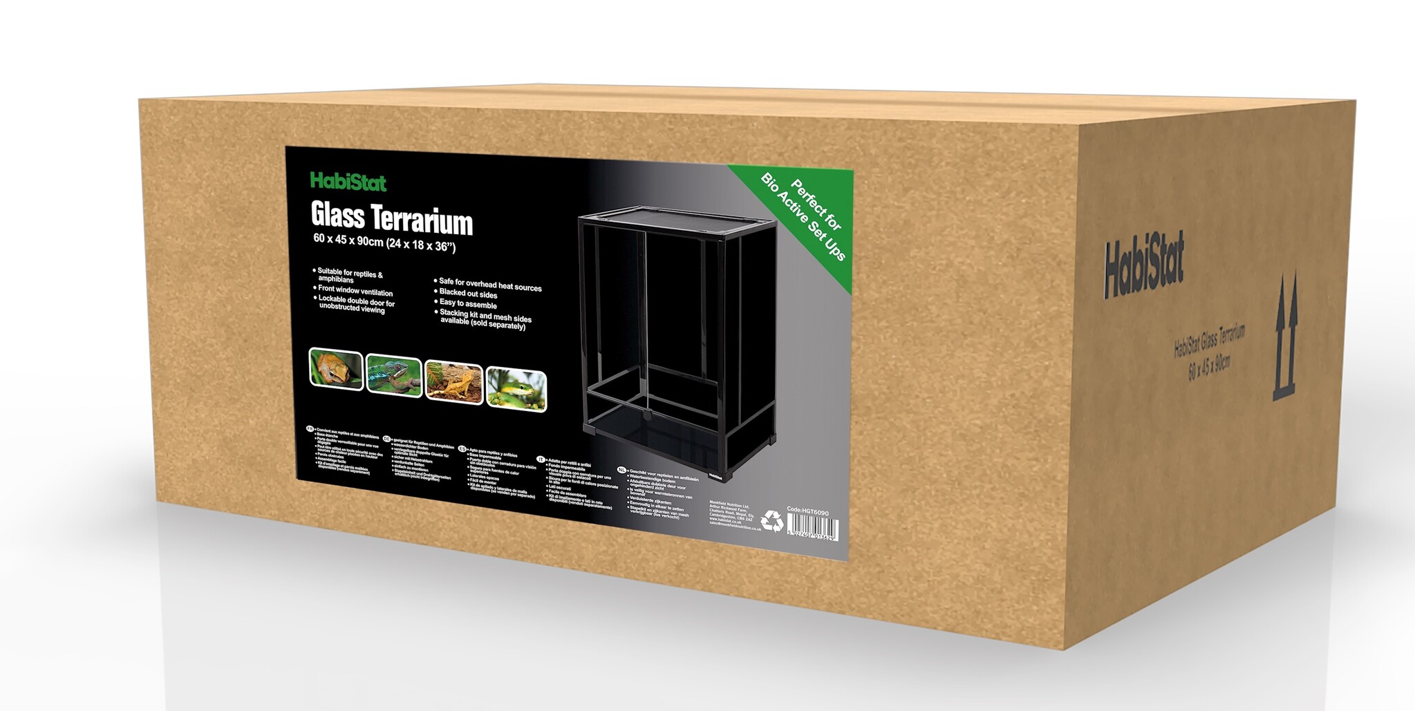 Habistat Glazen Terrarium 60x45x90cm Flat-Packed