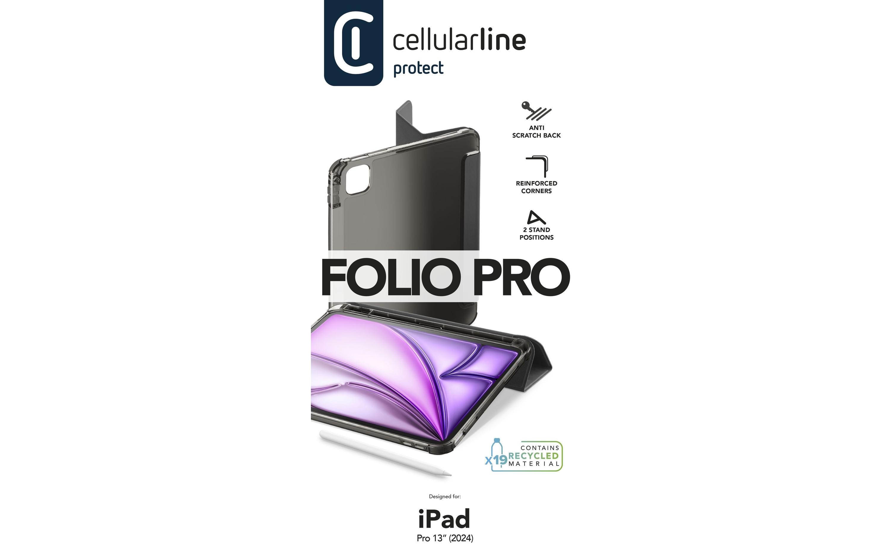 Tablet Book Cover Folio Case SchwarzTablet-Hülle mit Standfunktion für Apple iPad Pro 13