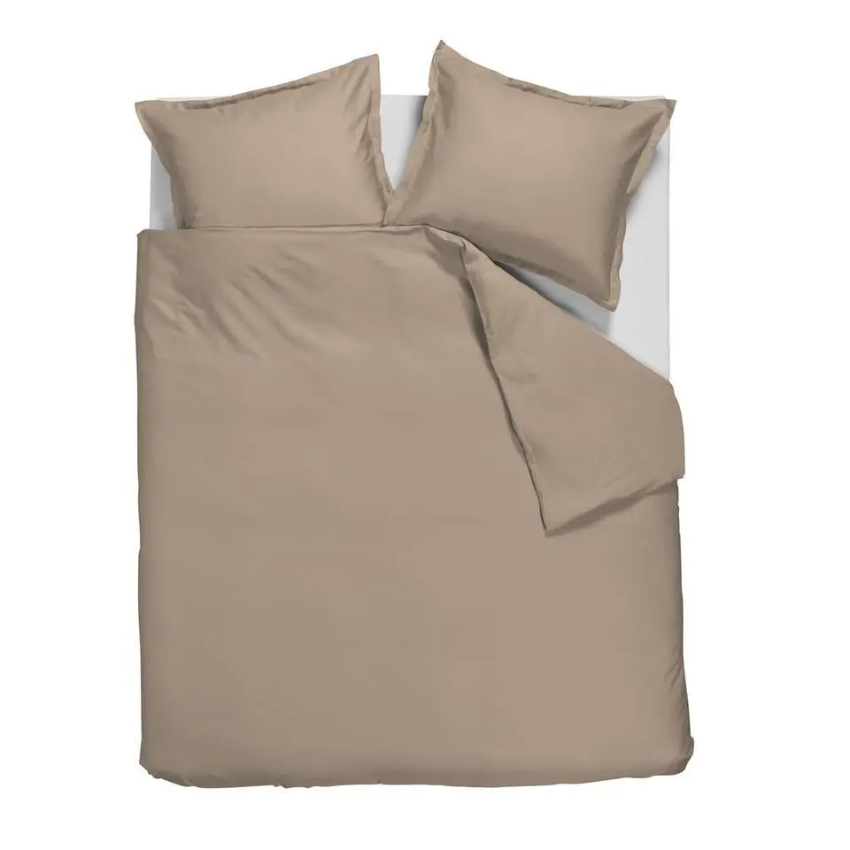 Ambiante Satin Uni dekbedovertrek - 240x200/220 - Taupe