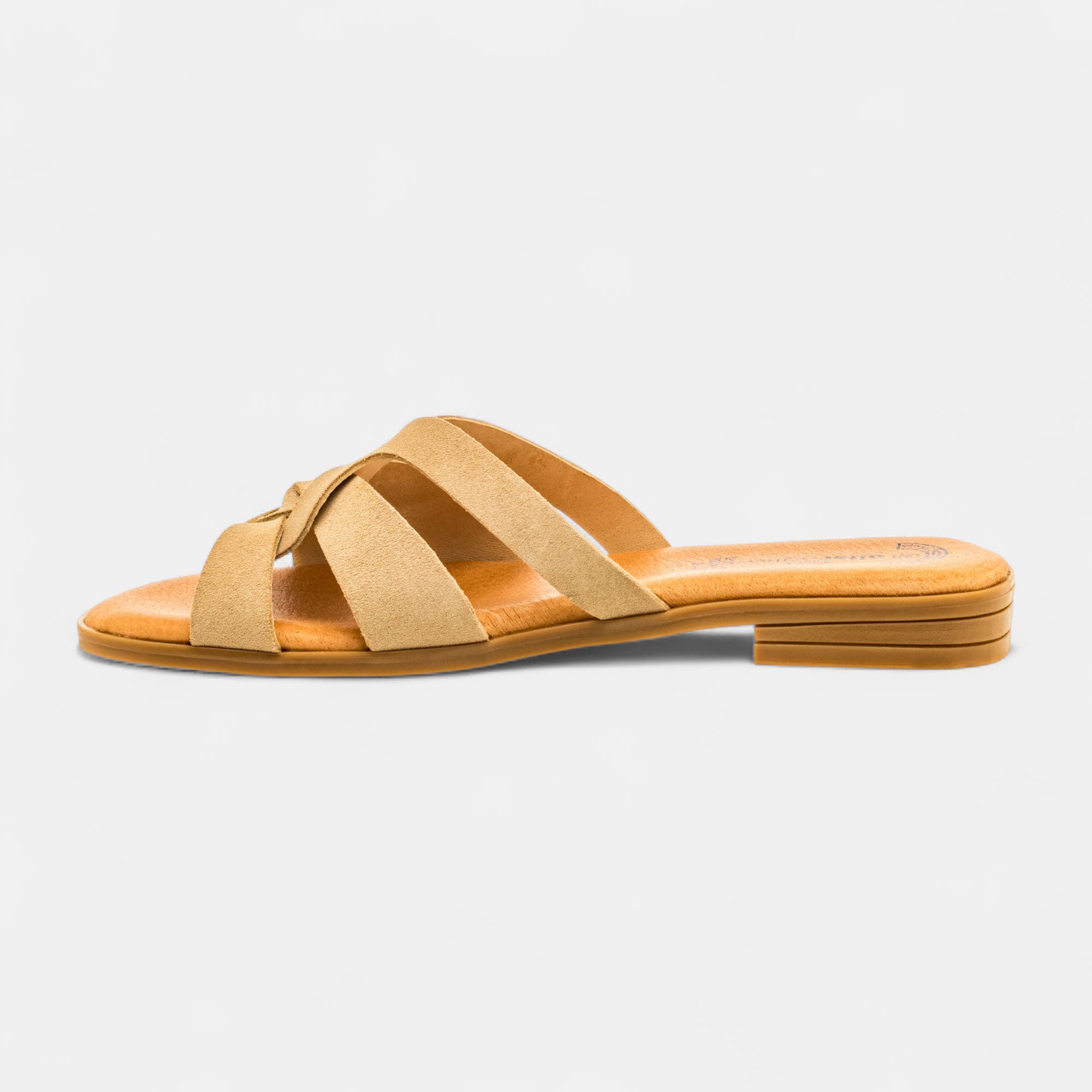 Mules Femme en cuir beige