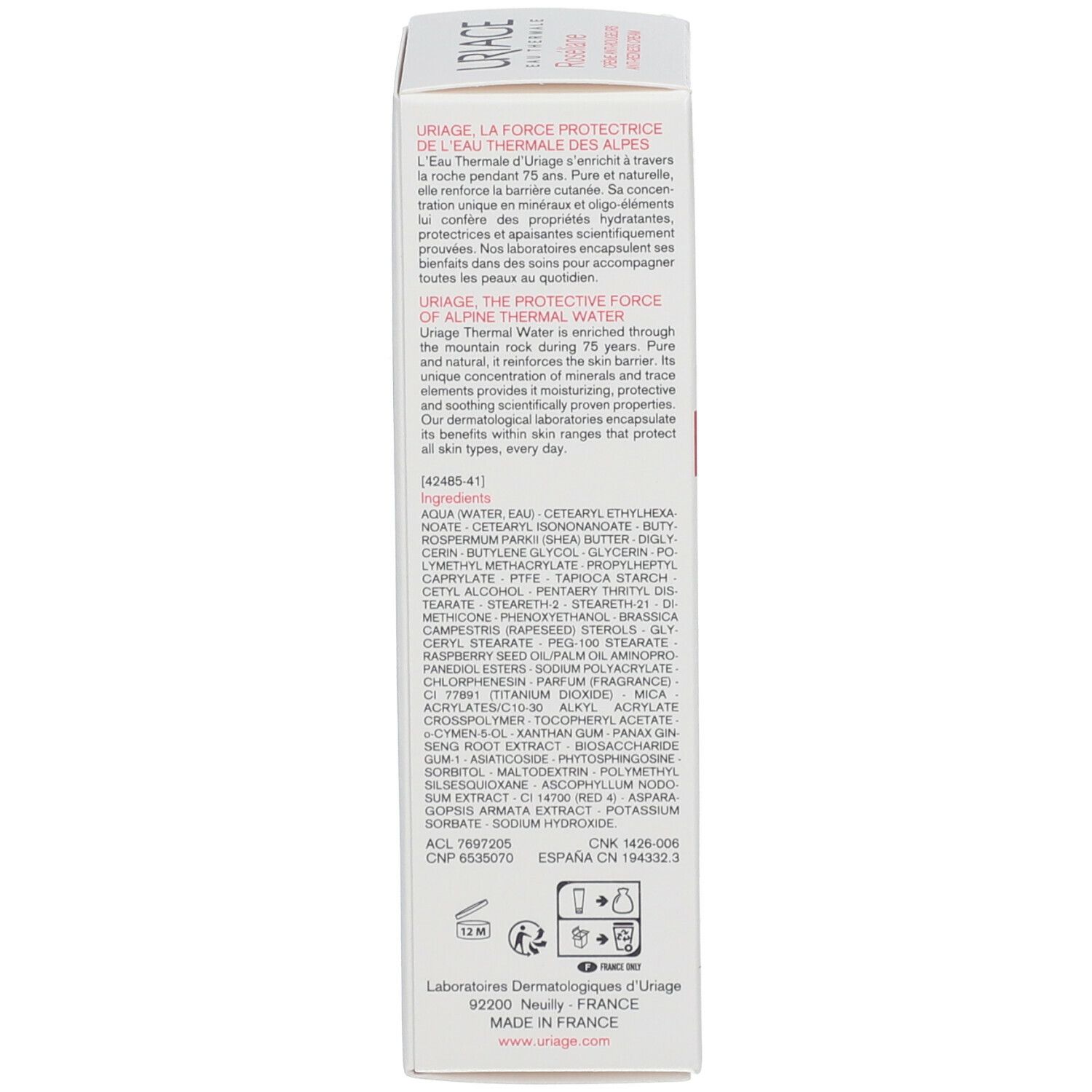 URIAGE ROSÉLIANE Creme