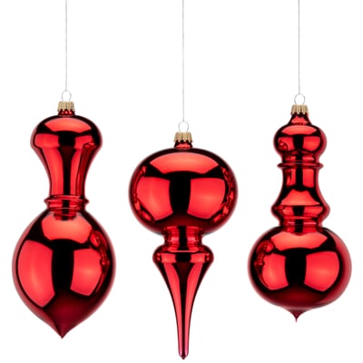 Lauschaer Romantikformen Glas mundgeblasen rot