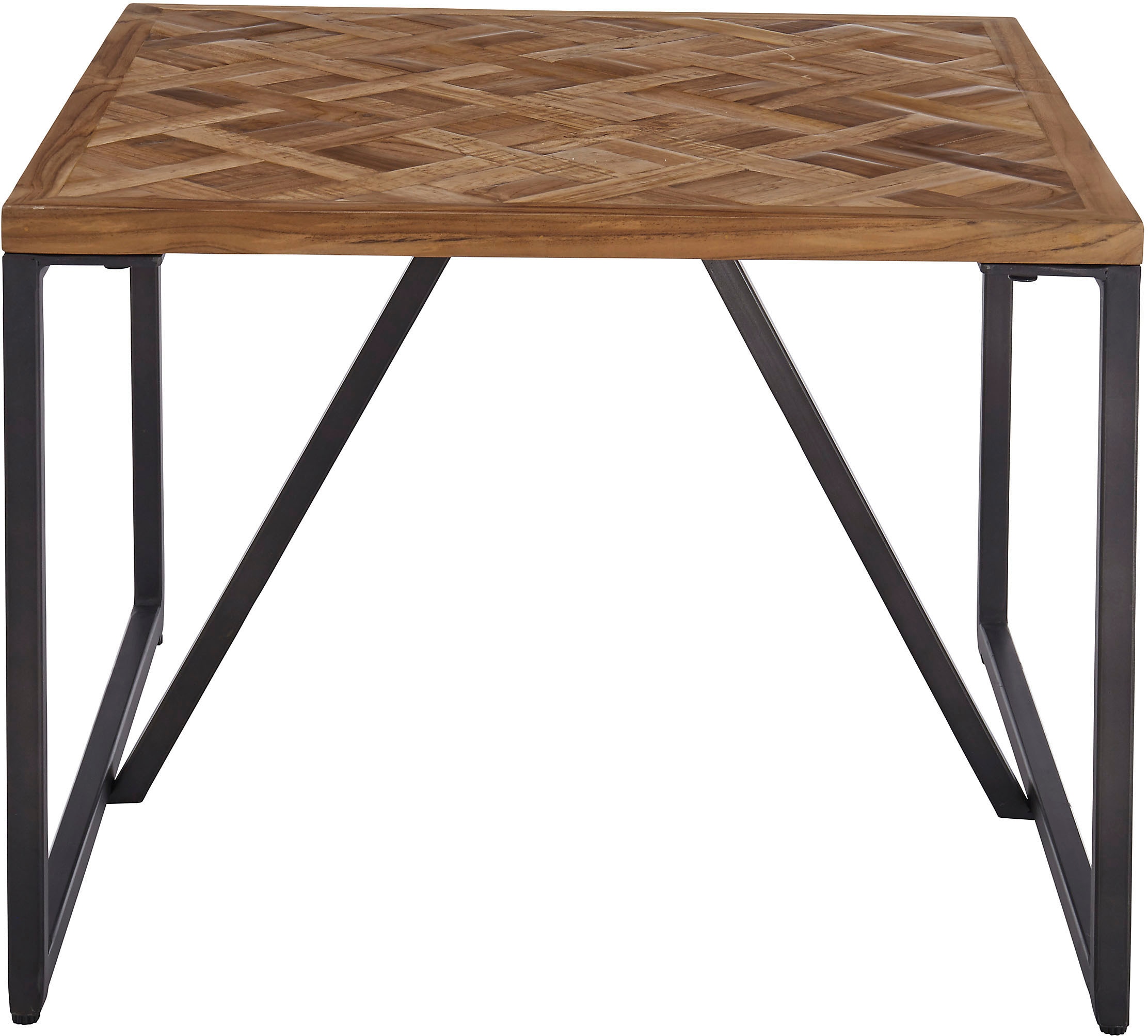 Stolkom Couchtisch »Lola« 2-er Set Massivholz Teak recycelt mit Muster