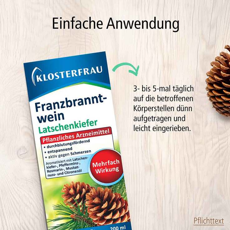Klosterfrau Franzbranntwein Latschenkiefer, 200 ml