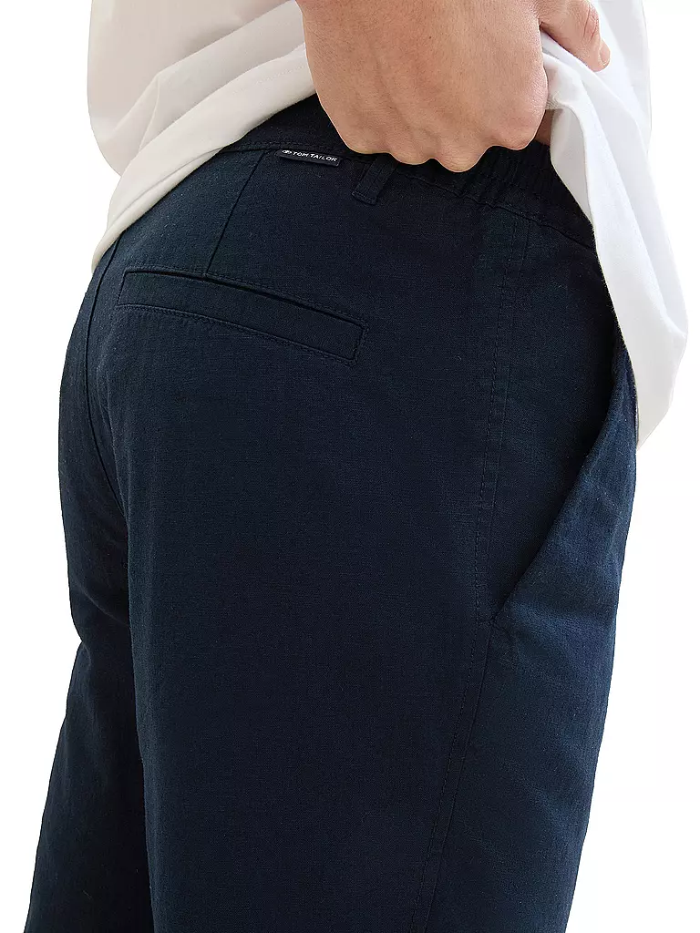 TOM TAILOR Leinenchino blau