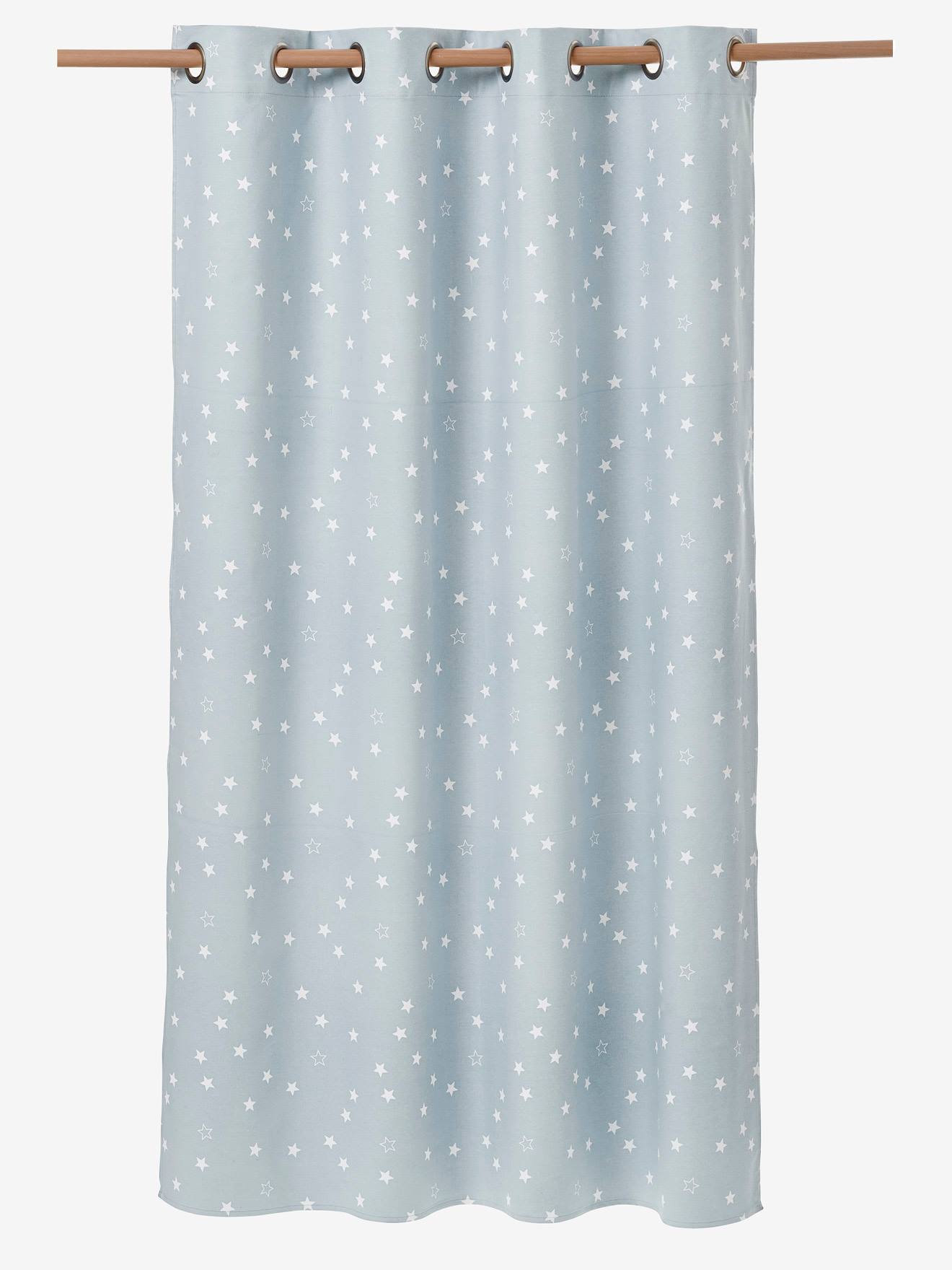 Cortina blackout com estrelas. Azul