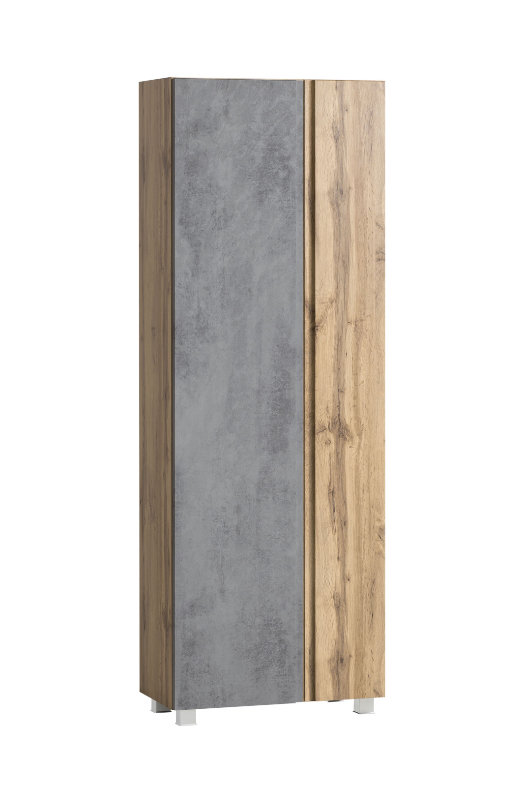 Seitenschrank - Wotaneiche - weiß matt - 65 cm