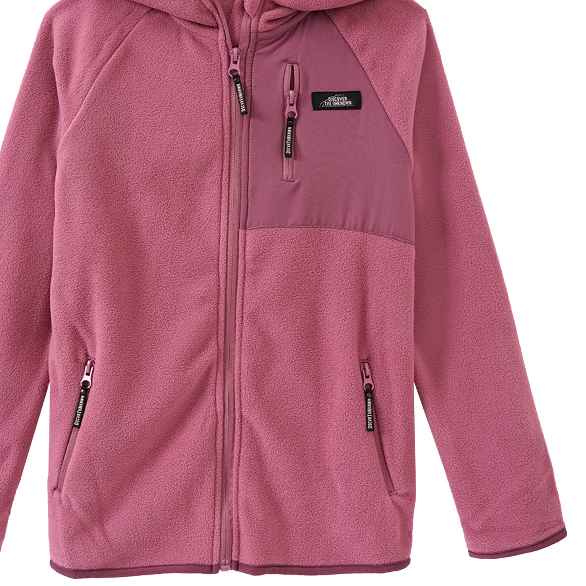 Yigga Mädchen Fleecejacke mit Kapuze beere