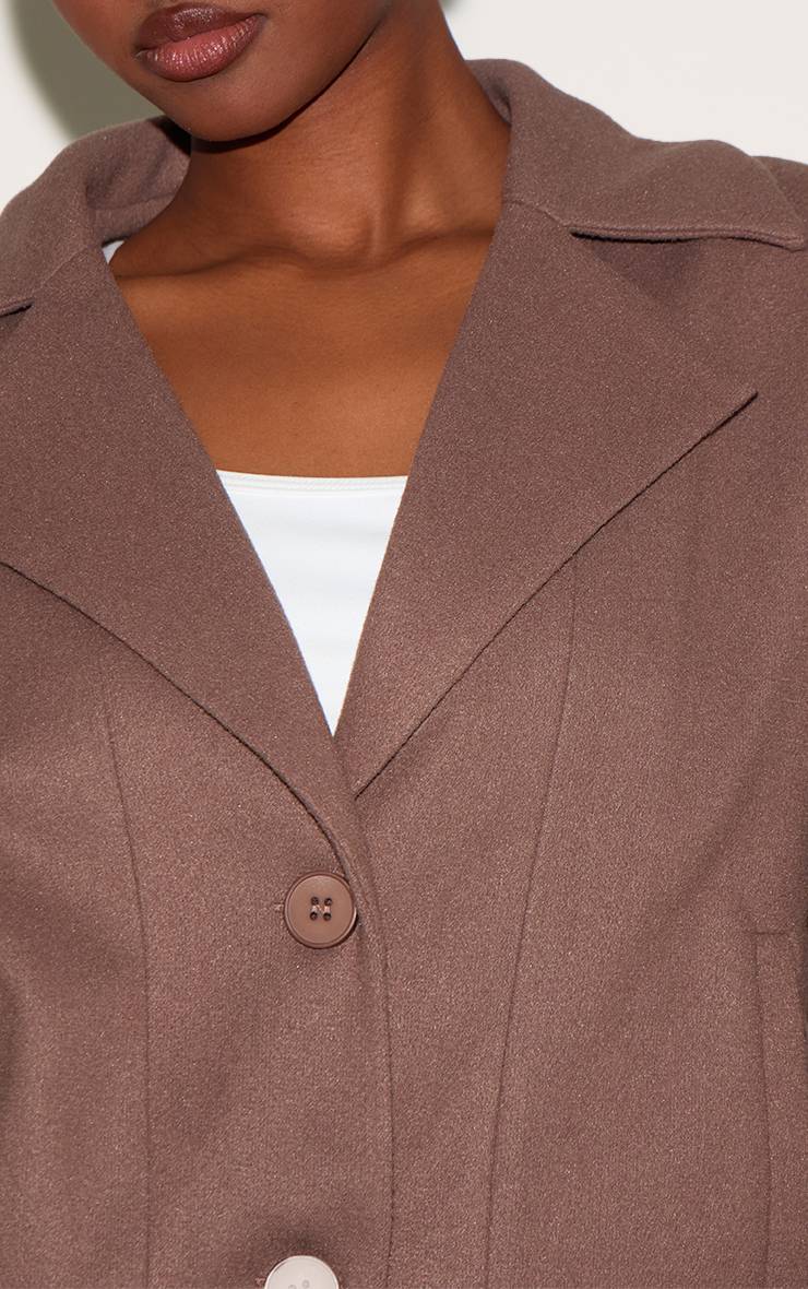 Champignon Veste Bomber Boutonnée Aspect Laine