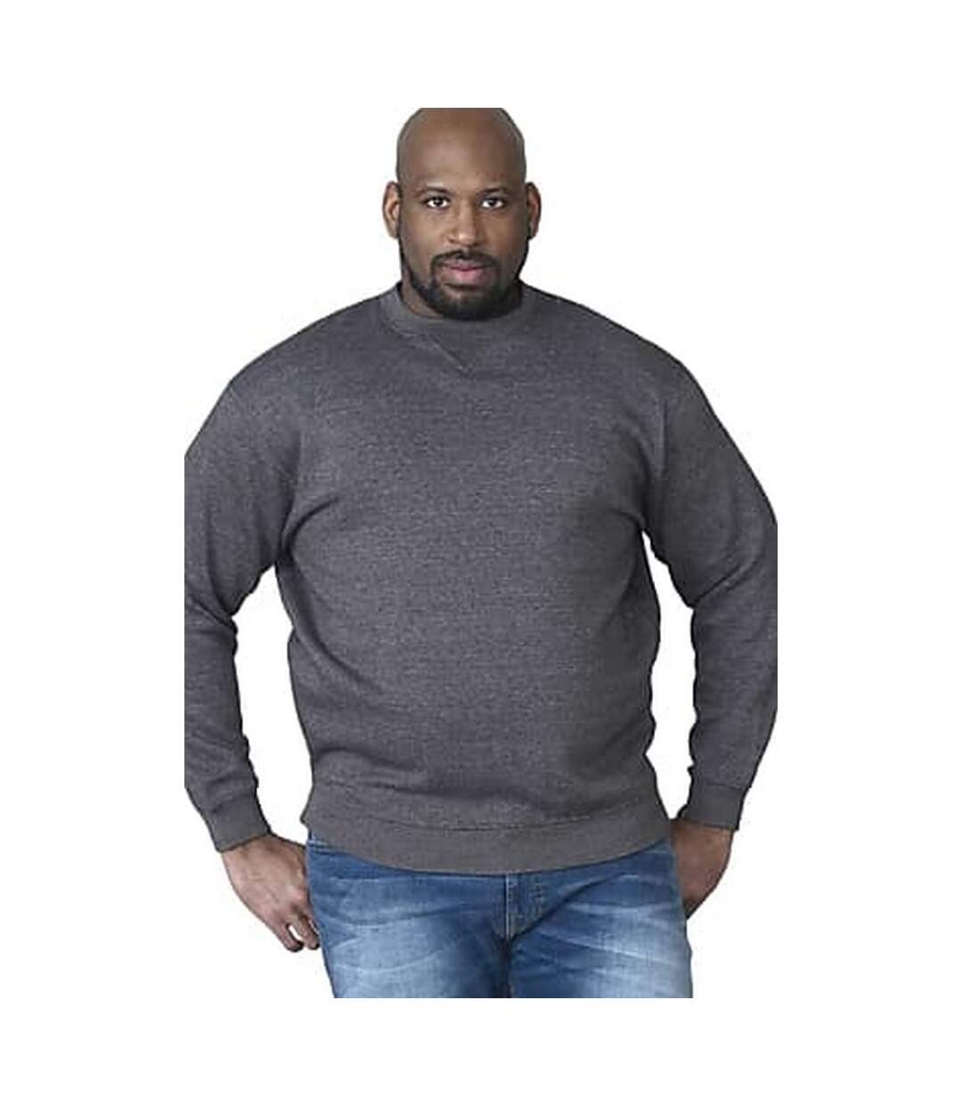 Duke Rockford - Pull col ras-du-cou grande taille - Homme (Gris) - UTDC105