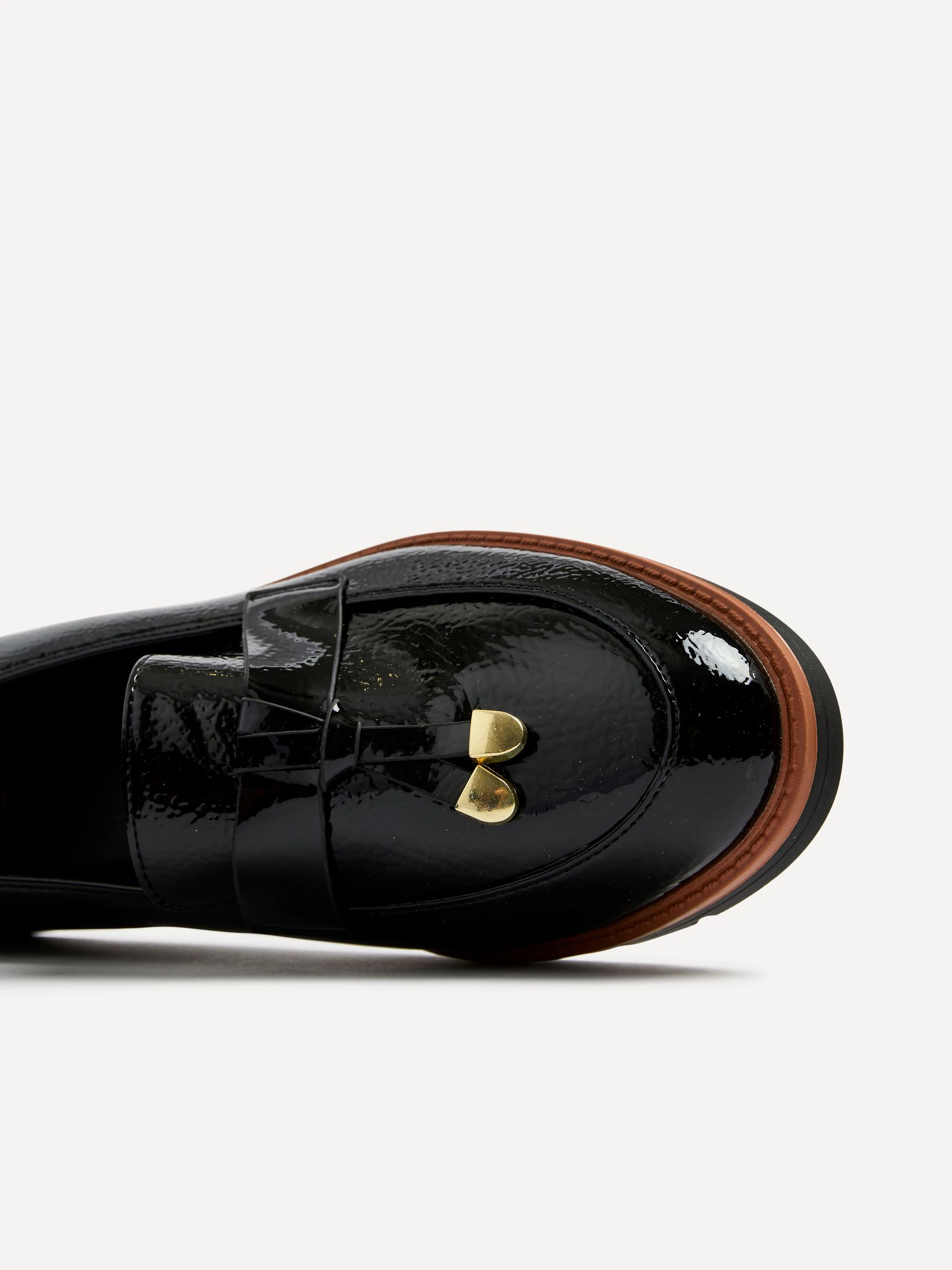 Zwart - Linzi Nancy Patent Loafers With Tassel Detail