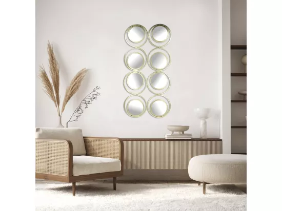 Miroir 8 bulles champagne