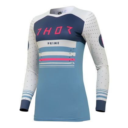 Maillot cross Thor PRIME BLAZE WOMEN 2023 - Blanc / Bleu