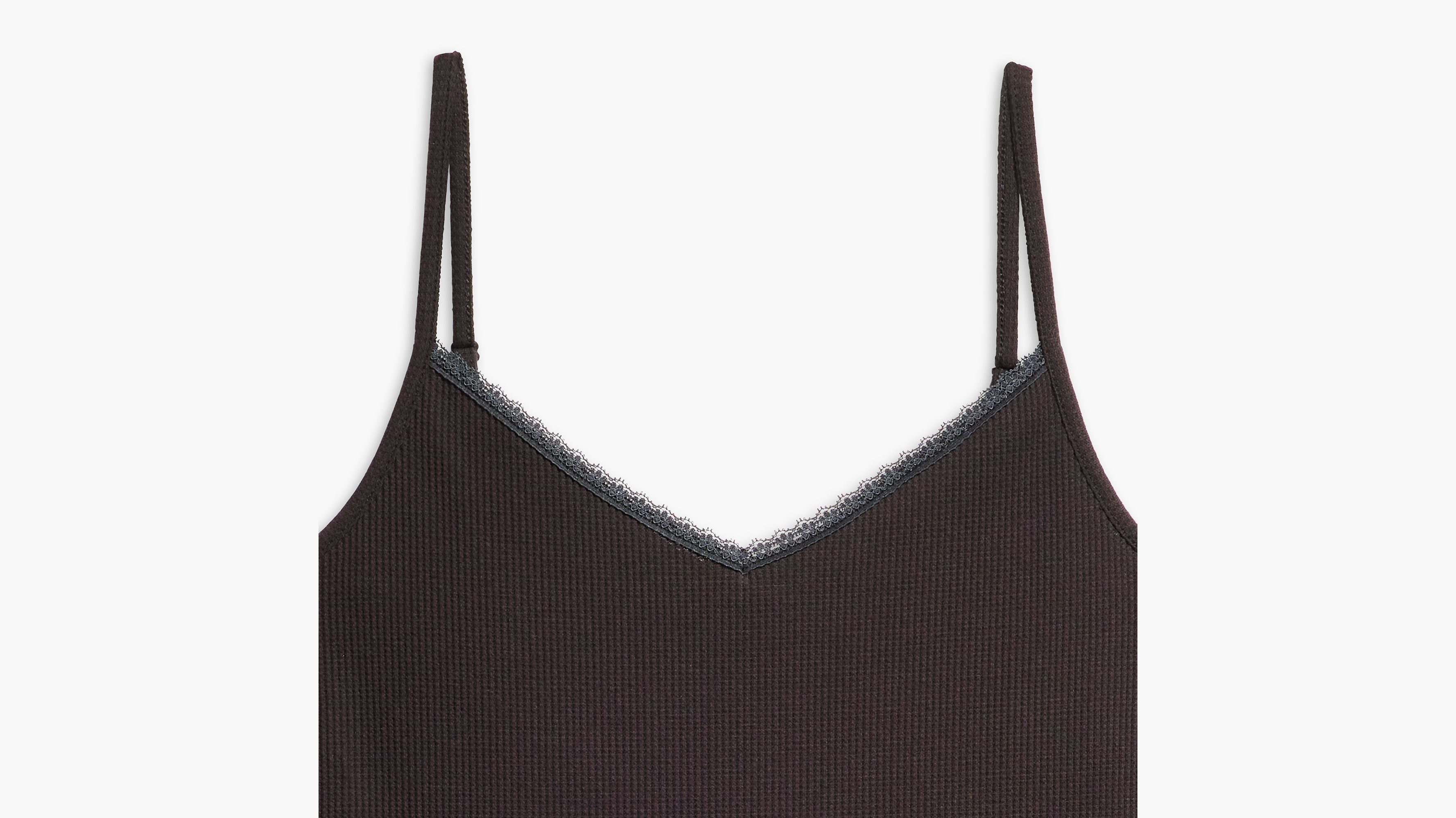 Dry Goods débardeur maille gaufrée - Caviar - Noir