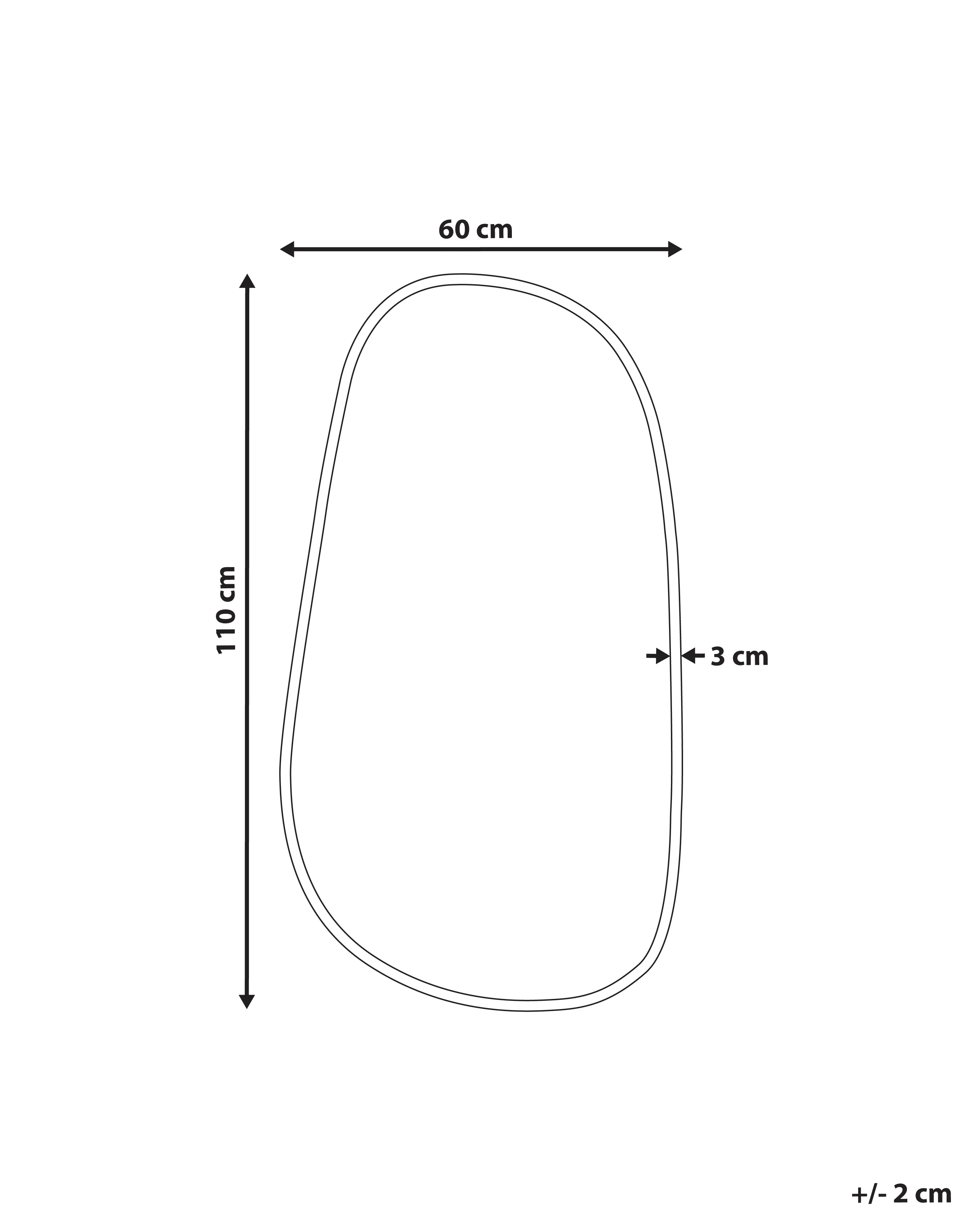 Wandspiegel VERNAIS 60 cm 110 cm Metaal Goud
