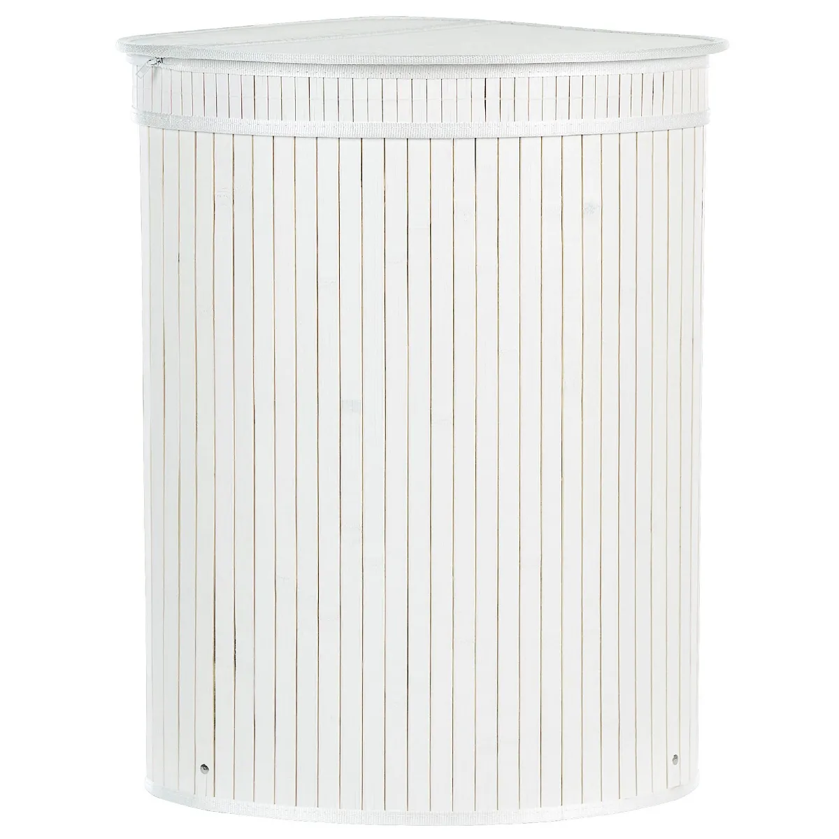 Beliani Panier BADULLA en bambou blanc 60 cm