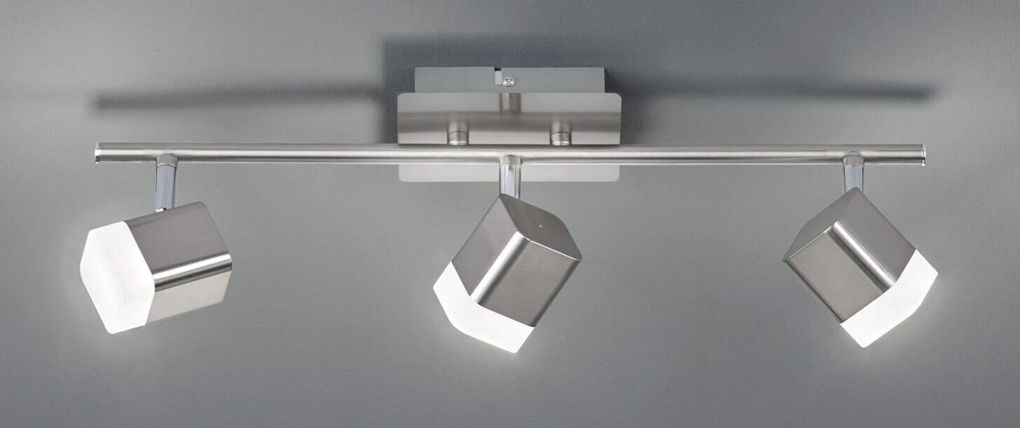 RL LED Deckenlampe ROUBAIX mit 3 Spots nickelfarbig