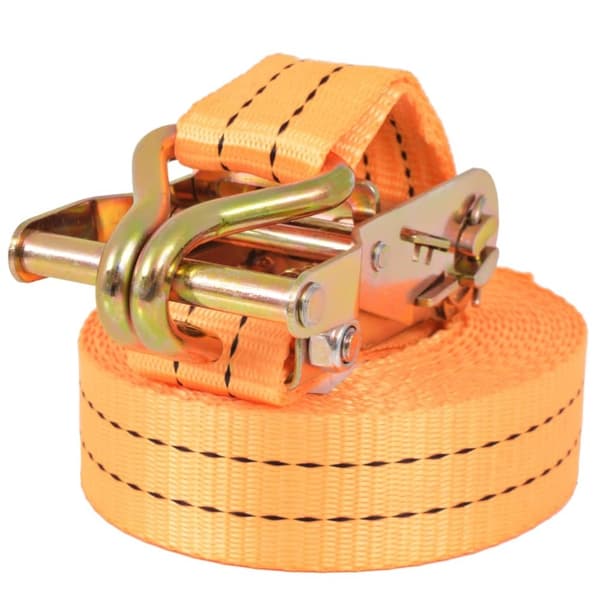 vidaXL Jekkestropper med skralle 10 stk 1 tonn 6mx38mm oransje