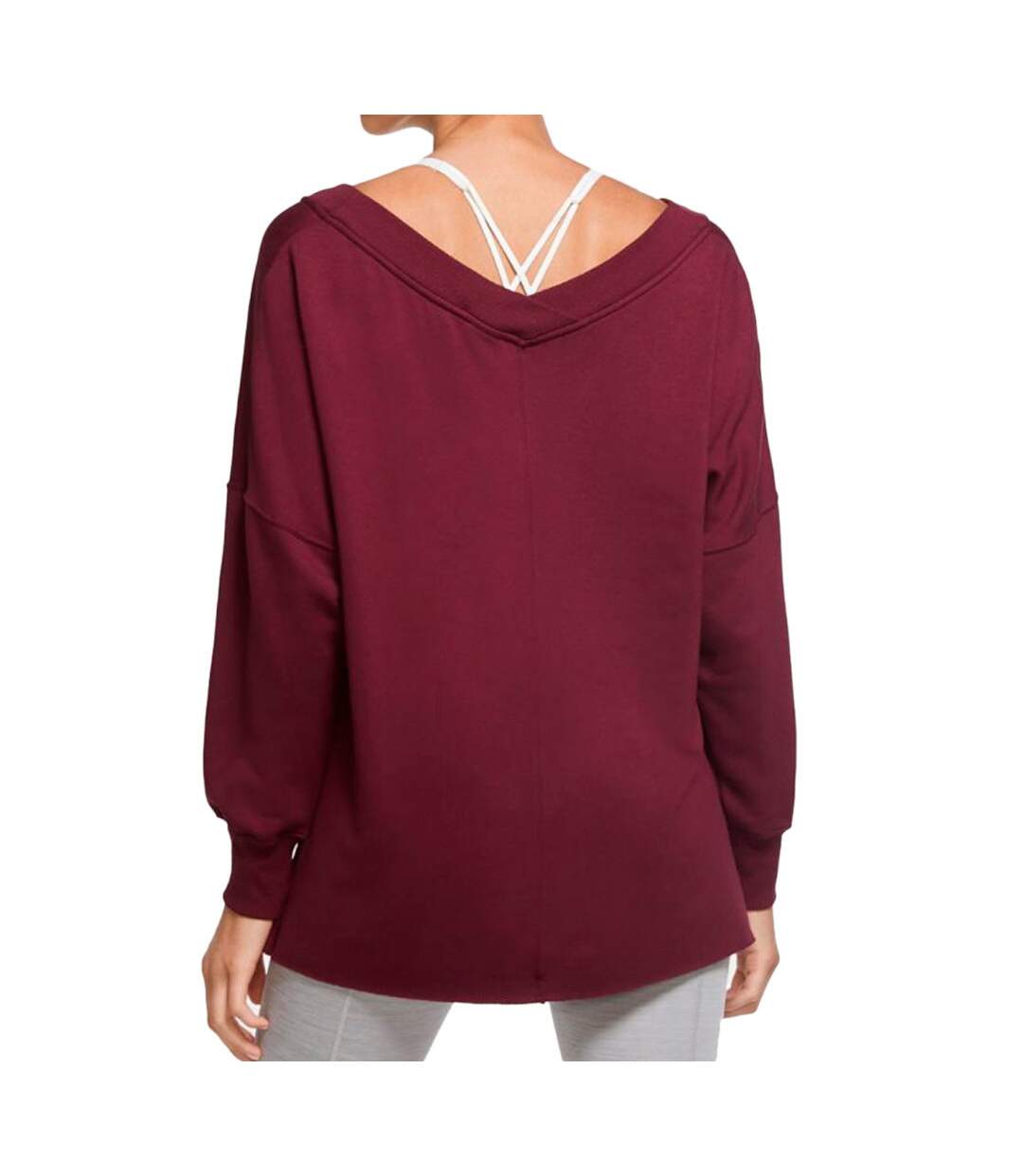 Sweat Bordeaux Femme Nike Yoga