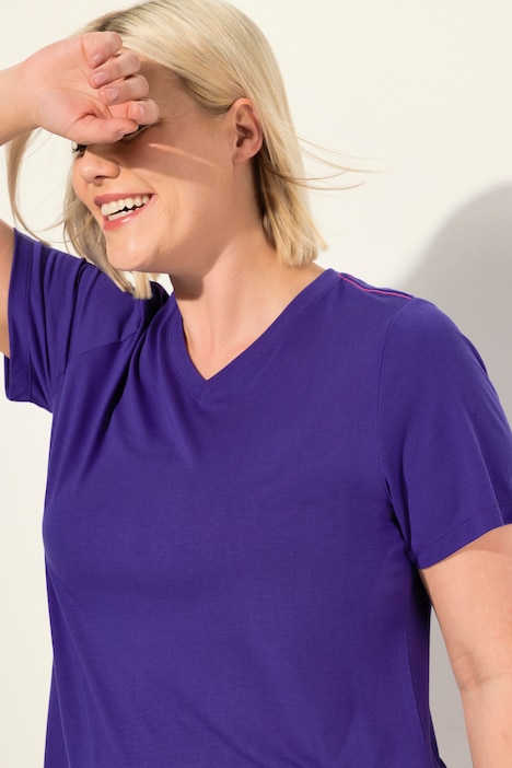 Funktionsshirt, antibakteriell, V-Ausschnitt, Halbarm