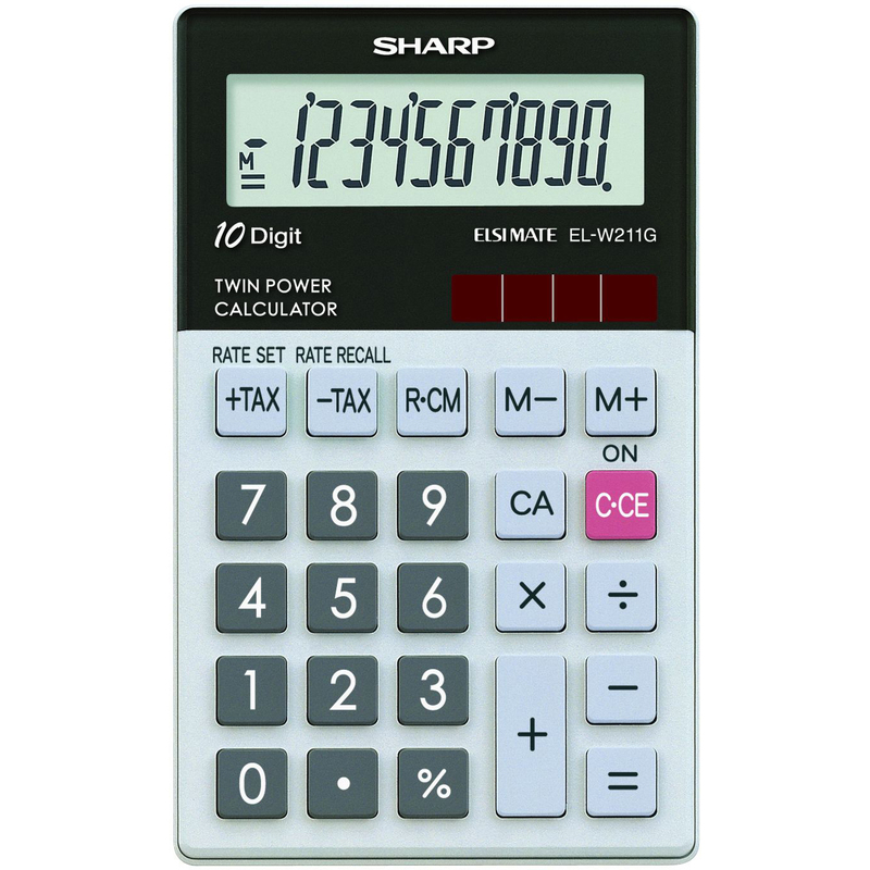 Sharp Taschenrechner W211G, weiss/schwarz
