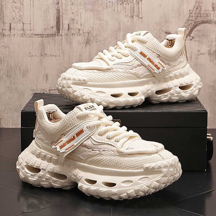 Mr Ozera - Veterschoenen met letters en platform