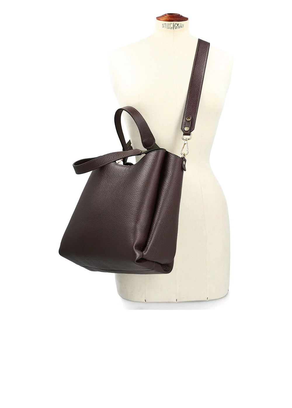 SAC WILLOWS CUIR GRAINE MARRON