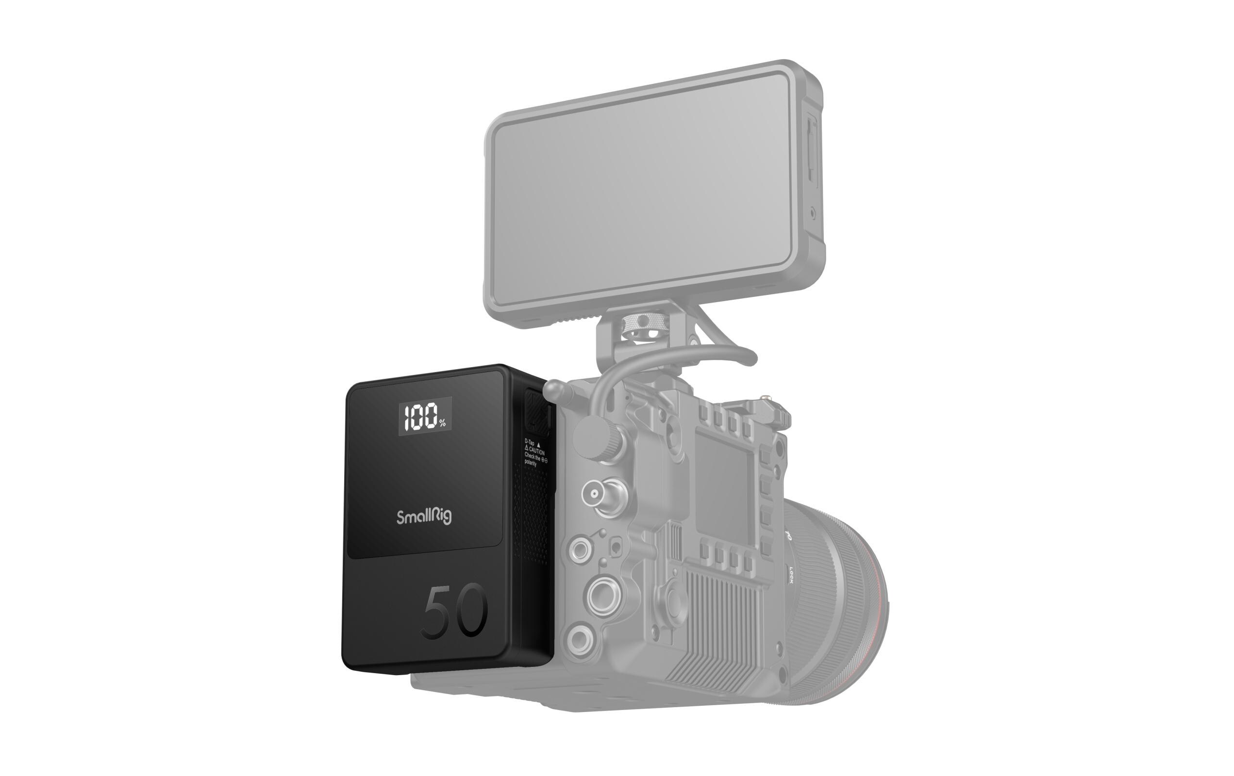 Videokamera-Akku VB50 Mini V-Mount<br>Leistungsstarker Mini V-Mount-Akku