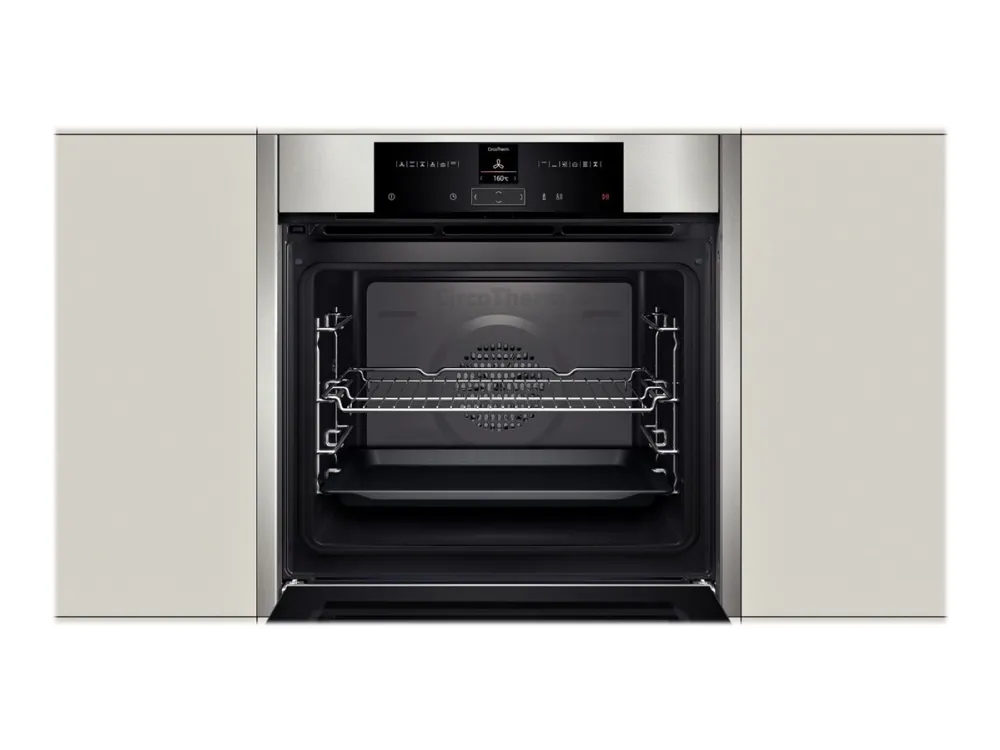 Neff N 70 B15CR22N1 - Ovn - til indbygning - niche - bredde: 56 cm - dybde: 55 cm - højde: 58.5 cm - med selv-rengøring - Klasse A  - rustfrit stål