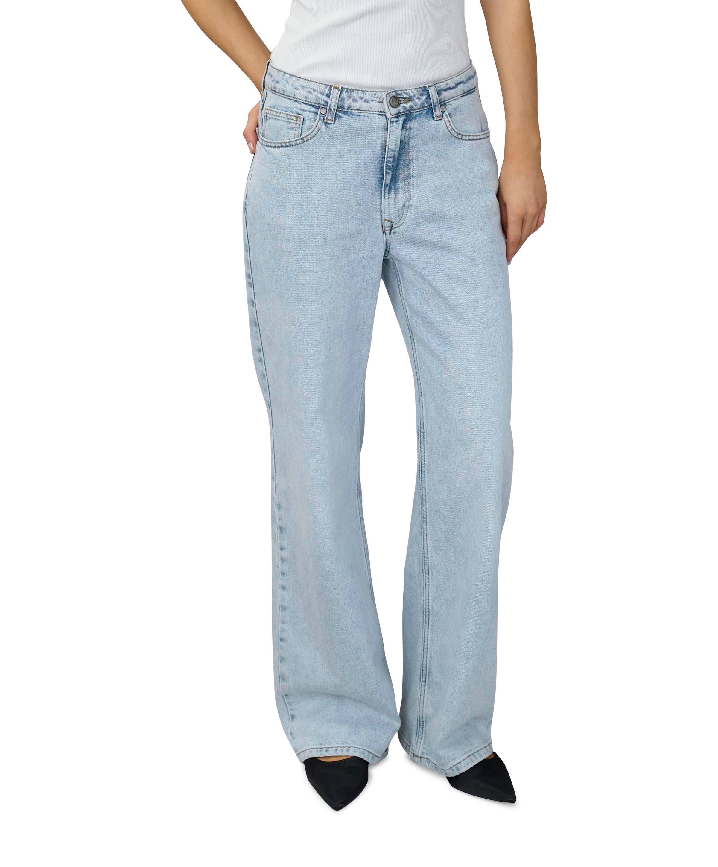 My Essential Wardrobe 35 THE LOUIS 139 HIGH WIDE Y dames jeans blauw