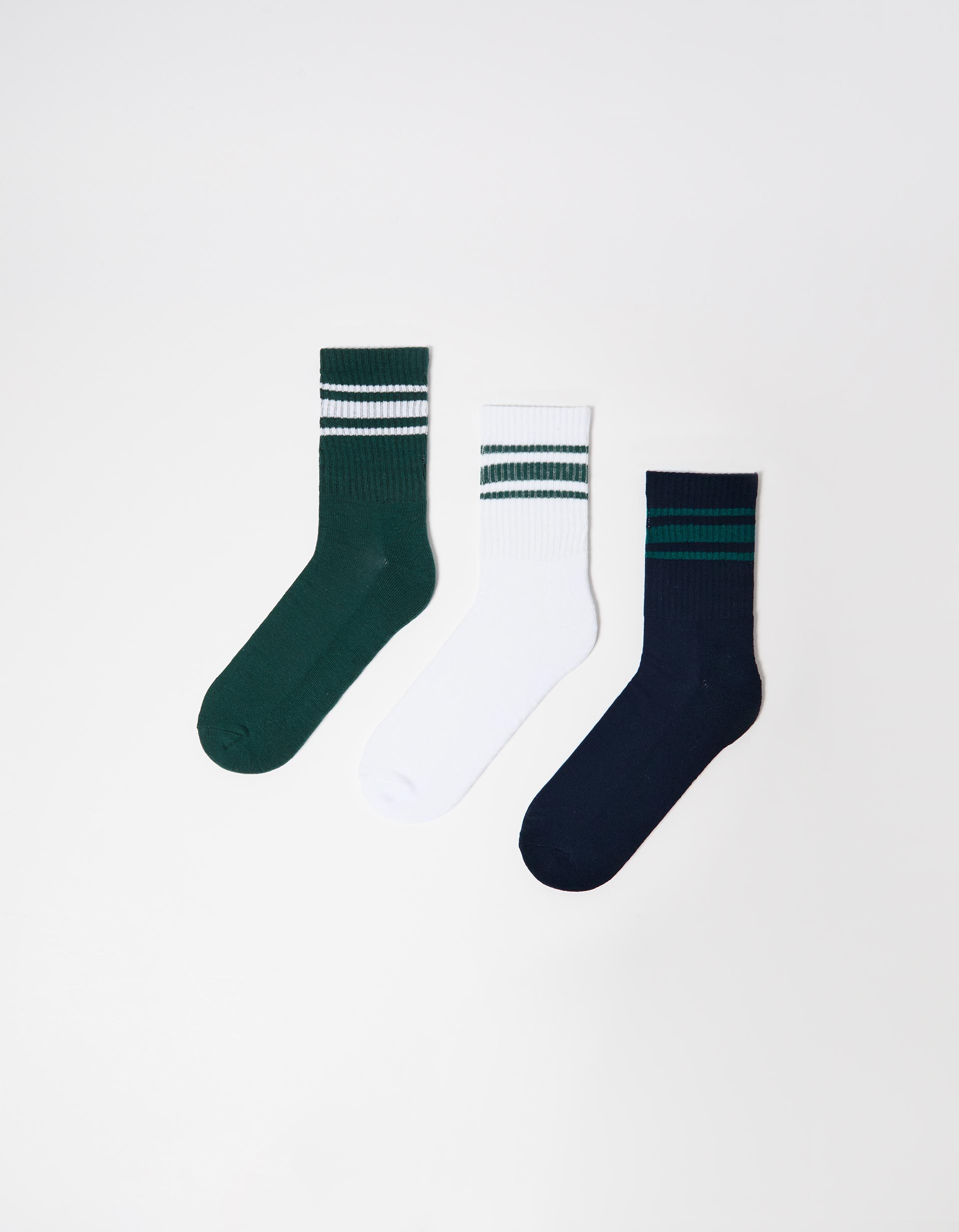 Pack 3 Meias Desportivas, Homem, Verde