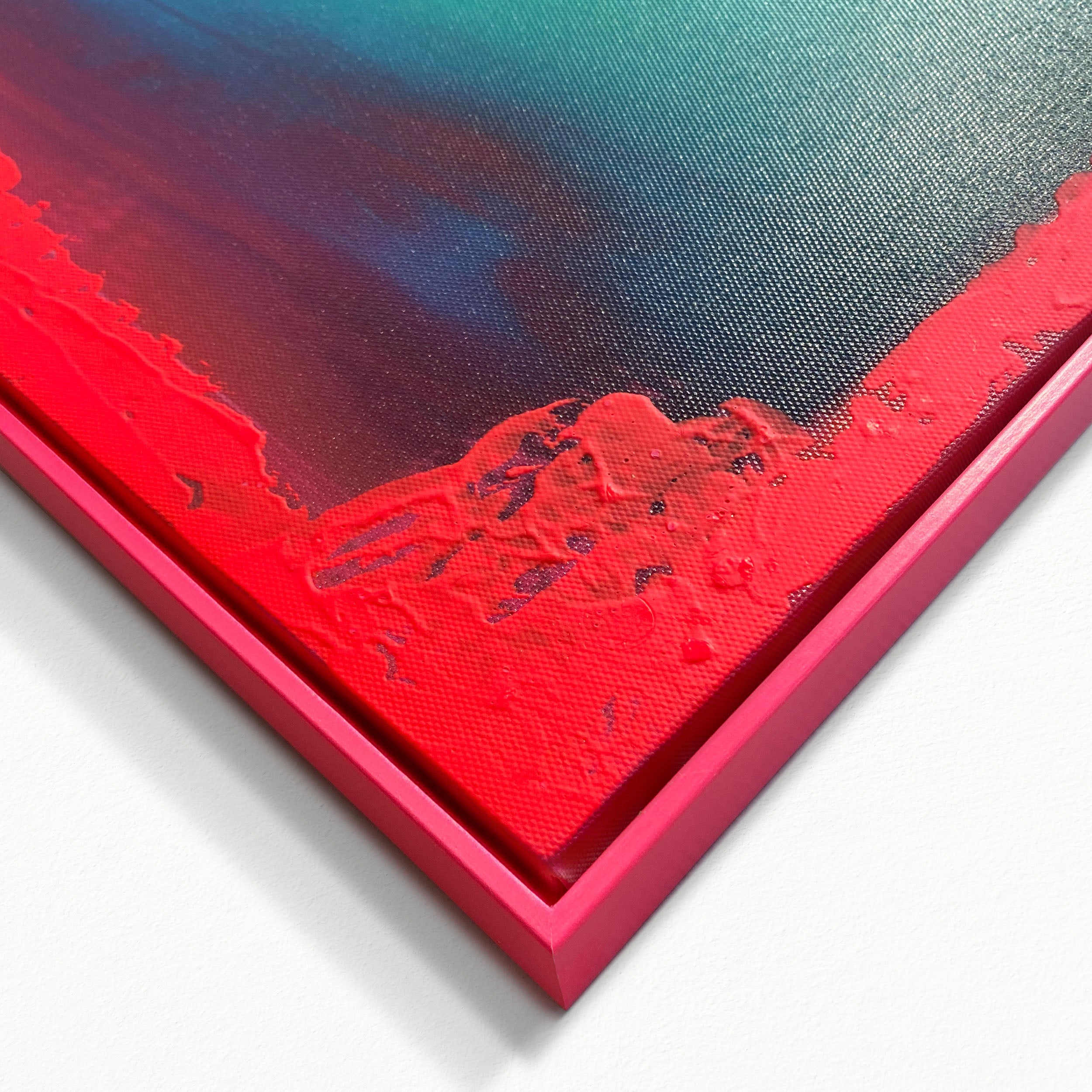 by fonQ Electric Hue Schilderij 100 x 120 cm - Neon Roze