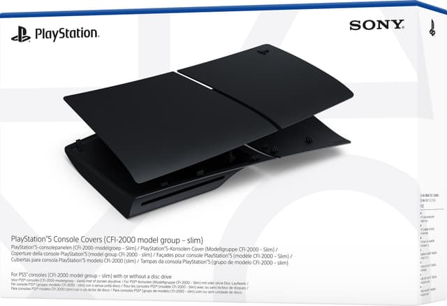PS5 Slim Standard konsolafdækning (sort)