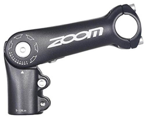 POTENCE VTT -URBAIN-TREKKING ZOOM REGLABLE REHAUSSE ALU NOIR MAT 25.4  L 110mm AHEAD-SET 1 1-8