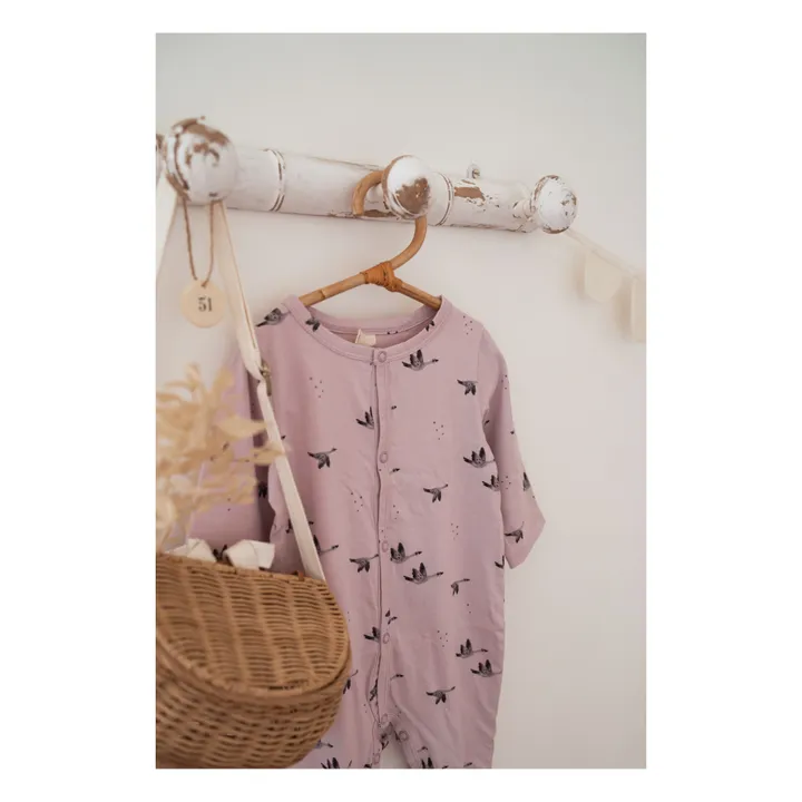 Rose in April Pyjama à pieds en jersey Amalia Oie | Lilas