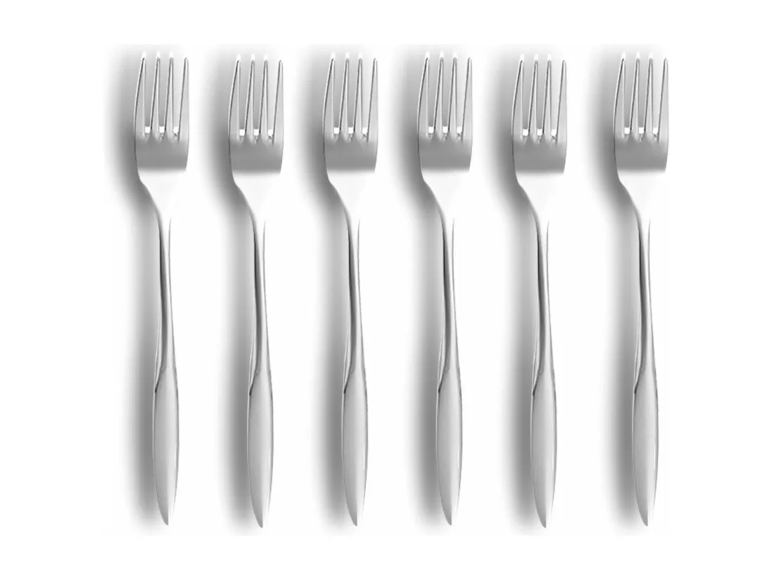Ogo Living - Lot 6 Fourchettes De Table Athena 21cm En Acier Inoxydable