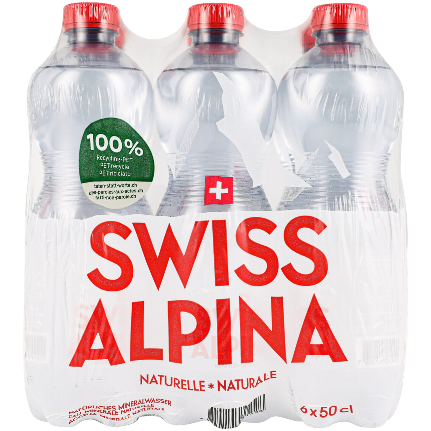 Swiss Alpina Rot Mineralwasser ohne Kohlensäure 6x50cl -300cl