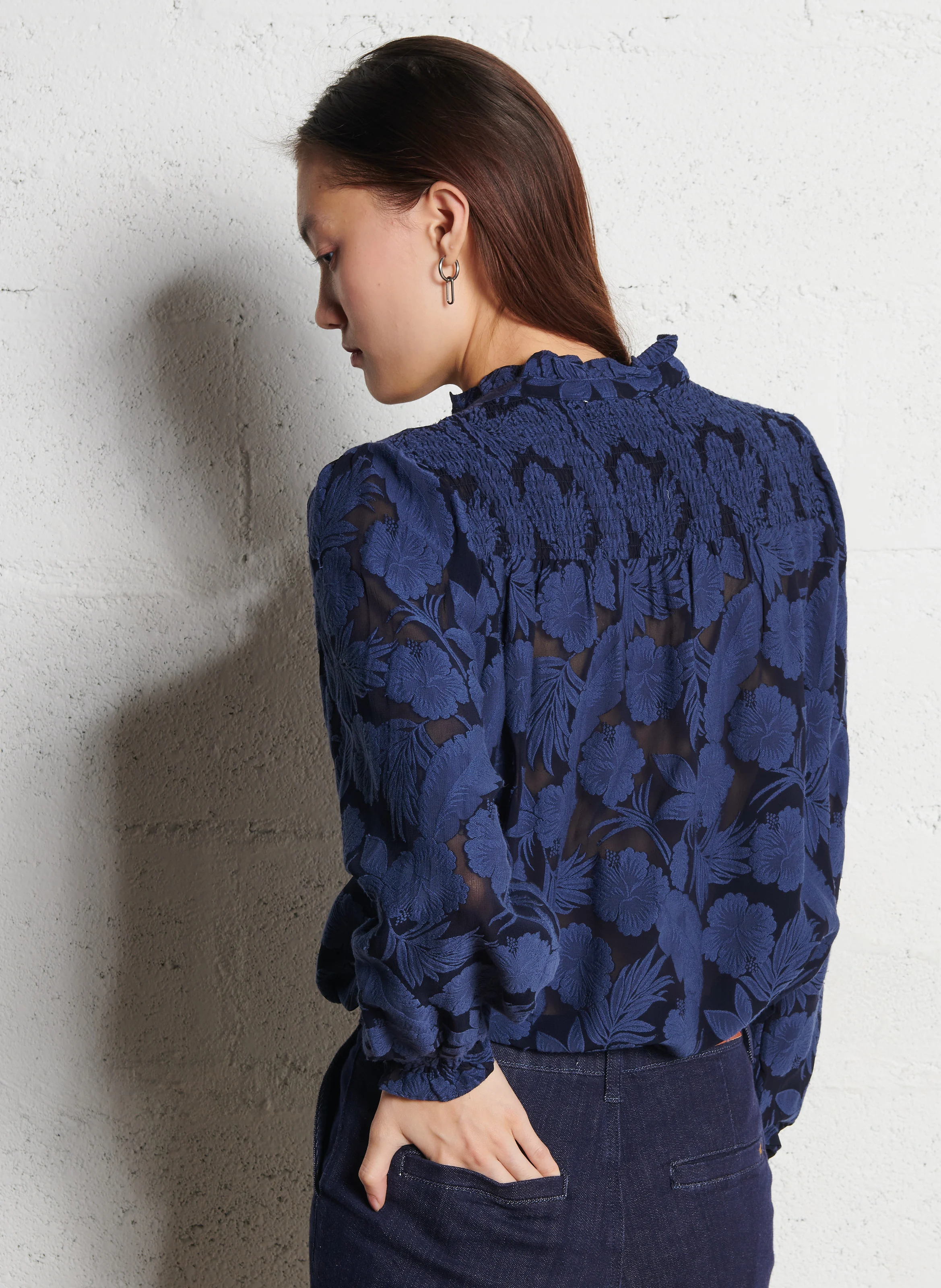 IMOGEN - Jean droit en coton mélangé | Bleu