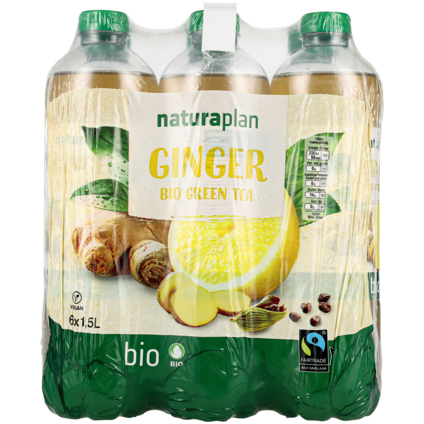 Naturaplan Organic Ginger Green Ice Tea 6x1.5l