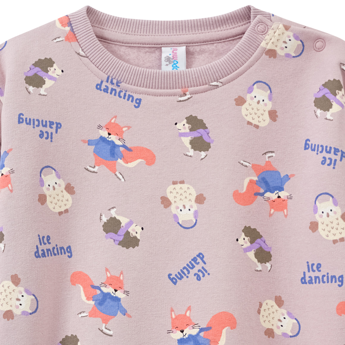 Topomini Baby Sweatshirt mit Allover-Print hellrosa
