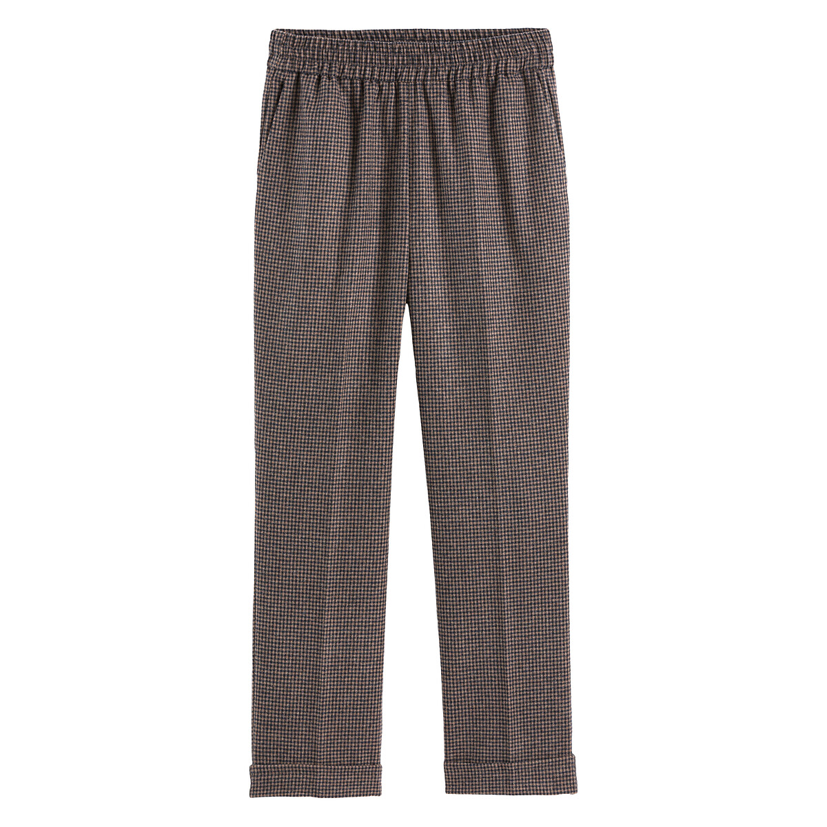 COLEÇÕES LA REDOUTE<br>Geruite wijde broek, lobo misto