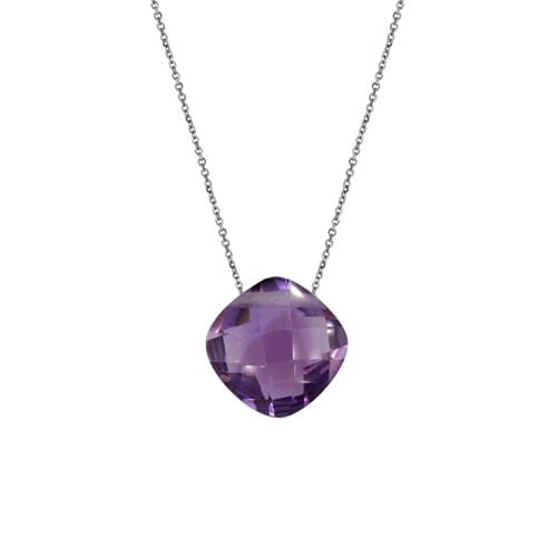 Collier briolette argent améthyste